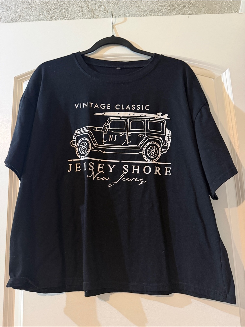 Vintage Classic Jersey Shore Graphic Tee - Black & White - Picture 1 of 1